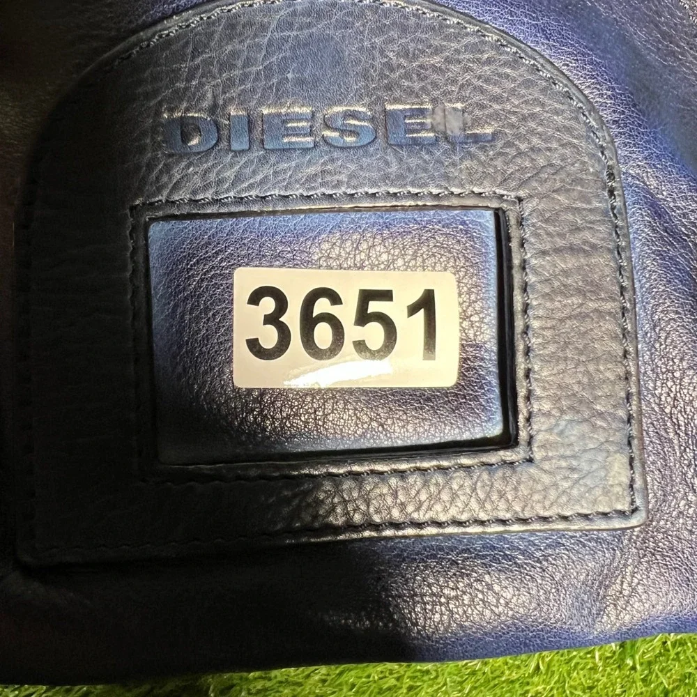 Diesel Leather Chest Rig Holster Bag Navy Blue‎ Black Tactical Y2K